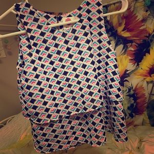 Girls M (10-12) Women’s XS Layered Top